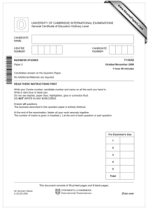 www.XtremePapers.com UNIVERSITY OF CAMBRIDGE INTERNATIONAL EXAMINATIONS General Certificate of Education Ordinary Level 7115/02