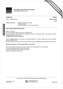 www.XtremePapers.com *2550216845* Cambridge International Examinations Cambridge Ordinary Level