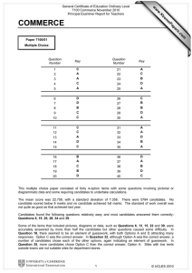 General Certificate of Education Ordinary Level 7100 Commerce November 2010