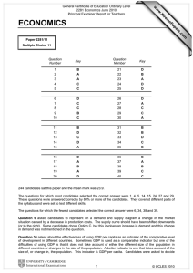 General Certificate of Education Ordinary Level 2281 Economics June 2010