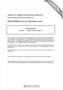 MARK SCHEME for the June 2005 question paper www.XtremePapers.com