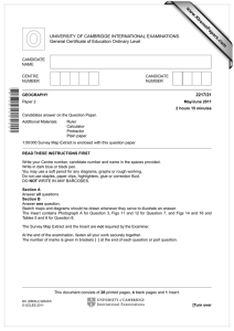 www.XtremePapers.com UNIVERSITY OF CAMBRIDGE INTERNATIONAL EXAMINATIONS General Certificate of Education Ordinary Level 2217/21