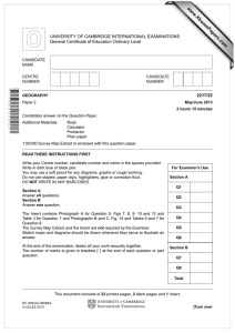 www.XtremePapers.com UNIVERSITY OF CAMBRIDGE INTERNATIONAL EXAMINATIONS General Certificate of Education Ordinary Level 2217/22