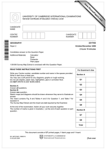 www.XtremePapers.com UNIVERSITY OF CAMBRIDGE INTERNATIONAL EXAMINATIONS General Certificate of Education Ordinary Level 2217/02