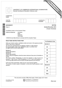 www.XtremePapers.com UNIVERSITY OF CAMBRIDGE INTERNATIONAL EXAMINATIONS General Certificate of Education Ordinary Level 2217/22