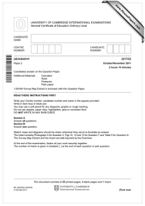 www.XtremePapers.com UNIVERSITY OF CAMBRIDGE INTERNATIONAL EXAMINATIONS General Certificate of Education Ordinary Level 2217/22