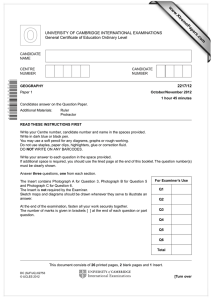 www.XtremePapers.com UNIVERSITY OF CAMBRIDGE INTERNATIONAL EXAMINATIONS General Certificate of Education Ordinary Level 2217/12