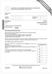 www.XtremePapers.com UNIVERSITY OF CAMBRIDGE INTERNATIONAL EXAMINATIONS General Certificate of Education Ordinary Level 2217/13