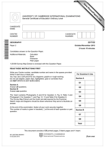 www.XtremePapers.com UNIVERSITY OF CAMBRIDGE INTERNATIONAL EXAMINATIONS General Certificate of Education Ordinary Level 2217/22