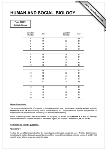 HUMAN AND SOCIAL BIOLOGY www.XtremePapers.com