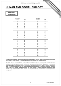 HUMAN AND SOCIAL BIOLOGY www.XtremePapers.com