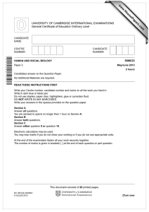 www.XtremePapers.com UNIVERSITY OF CAMBRIDGE INTERNATIONAL EXAMINATIONS General Certificate of Education Ordinary Level 5096/23