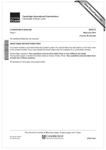 www.XtremePapers.com Cambridge International Examinations 2010/12 Cambridge Ordinary Level