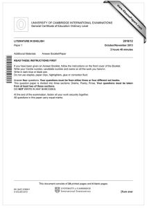 www.XtremePapers.com UNIVERSITY OF CAMBRIDGE INTERNATIONAL EXAMINATIONS General Certificate of Education Ordinary Level 2010/12