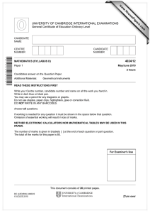 www.XtremePapers.com UNIVERSITY OF CAMBRIDGE INTERNATIONAL EXAMINATIONS 4024/12 General Certificate of Education Ordinary Level