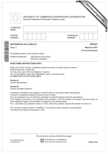 www.XtremePapers.com UNIVERSITY OF CAMBRIDGE INTERNATIONAL EXAMINATIONS 4024/21 General Certificate of Education Ordinary Level