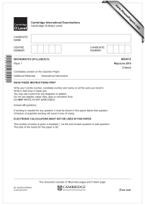 www.XtremePapers.com 4024/12 Cambridge International Examinations Cambridge Ordinary Level