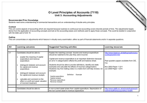 O Level Principles of Accounts (7110) Unit 3: Accounting Adjustments  www.XtremePapers.com