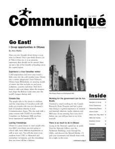 Communiqué Go East!  Co-op opportunities in Ottawa