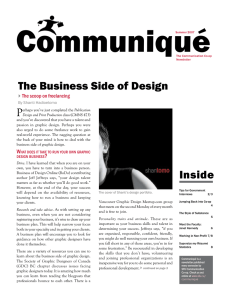Communiqué The Business Side of Design P