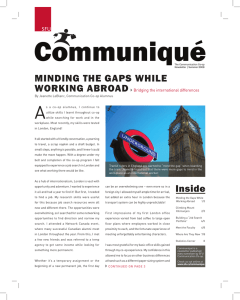 Communiqué A MINDING THE GAPS WHILE WORKING ABROAD