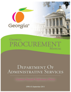 Georgia Procurement Manual (GPM)