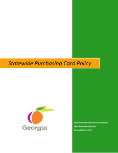 Statewide Purchasing Card Policy 