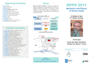 MPPS 2011 Mechanics and Physics Organizing Committee Venue