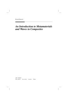 An Introduction to Metamaterials and Waves in Composites Biswajit Banerjee CRC PRESS