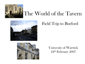 The World of the Tavern Field Trip to Burford University of Warwick 24