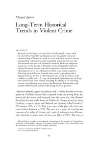 Long-Term Historical Trends in Violent Crime Manuel Eisner