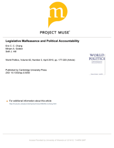 Legislative Malfeasance and Political Accountability
