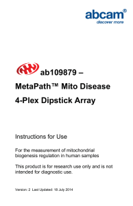 ab109879 – MetaPath™ Mito Disease 4-Plex Dipstick Array Instructions for Use