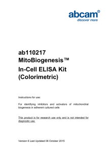 ab110217 MitoBiogenesis™ In-Cell ELISA Kit (Colorimetric)