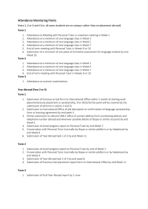 Attendance Monitoring Points