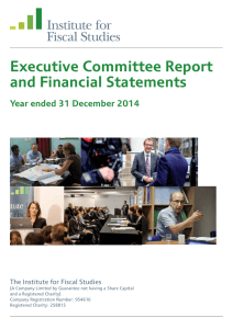 Executive Committee Report and Financial Statements Year ended 31 December 2014