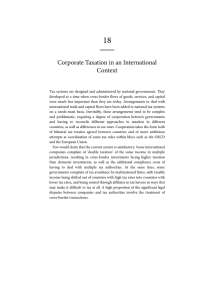 18  Corporate Taxation in an International Context