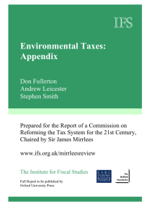 IFS  Environmental Taxes: Appendix