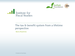 The tax &amp; benefit system from a lifetime perspective Barra Roantree