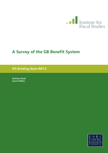 A Survey of the GB Benefit System 13 IFS Briefing Note BN