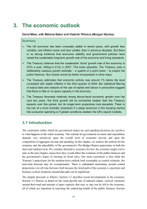 3. The economic outlook Summary