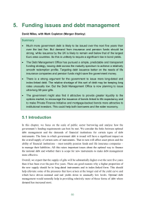 5.  Funding issues and debt management