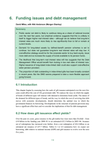 6.  Funding issues and debt management Summary