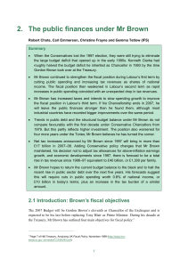 2.  The public finances under Mr Brown Summary