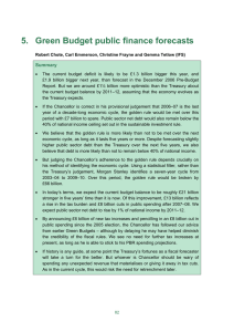 5.  Green Budget public finance forecasts Summary