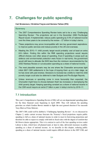 7.  Challenges for public spending Summary