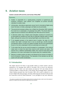 9. Aviation taxes Summary