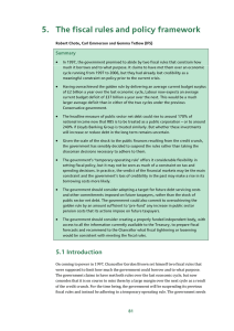 5.  The fiscal rules and policy framework Summary •