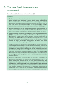 2.  The new fiscal framework: an assessment Summary •