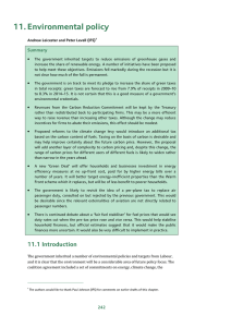 11. Environmental policy Summary •